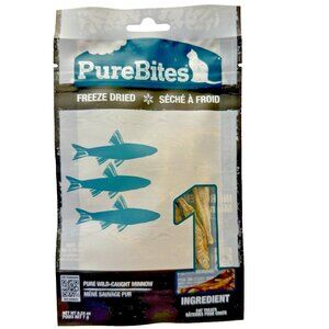 Pure Bites For Cats Freeze Dried Pure Wild-Caught Whole MINNOWS 0.24 Ounce